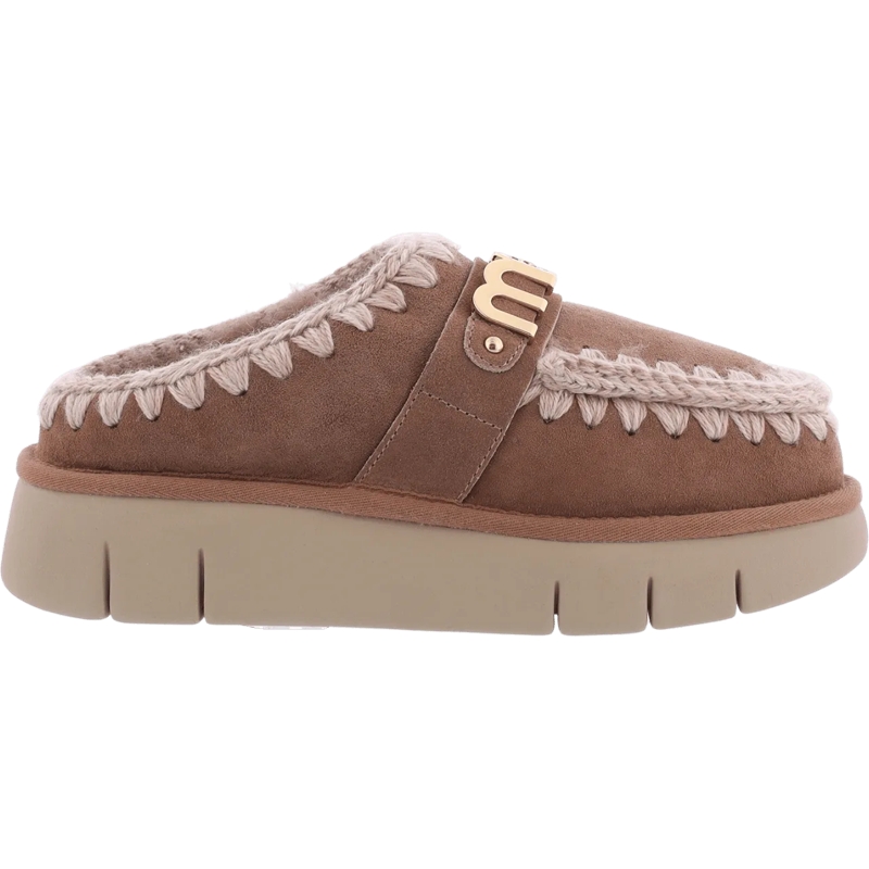 Mou Slides Dames Bounce Clog Logo Pink Brown rose