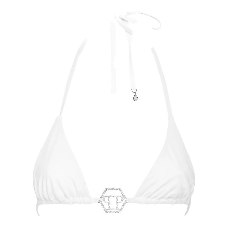 Philipp Plein  Bh Hexagon Mit Schmucksteinen weiss