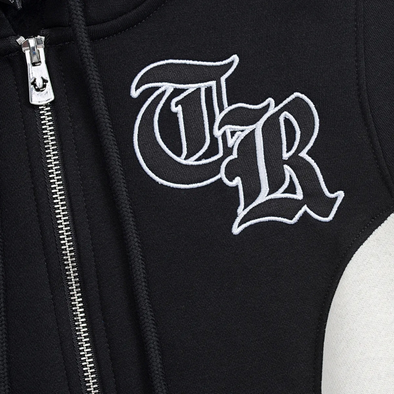 True Religion Jacke Crop Zip-Hoodie schwarz(Image 5)