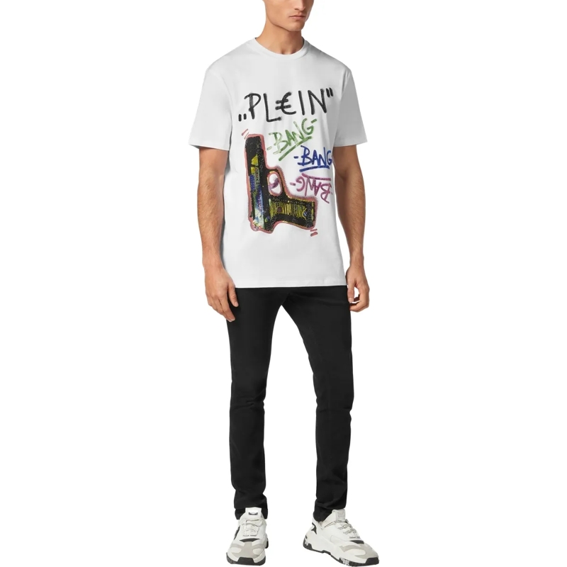 Philipp Plein T-Shirt T-Shirt Rundhalsausschnitt Ss weiss(Image 4)