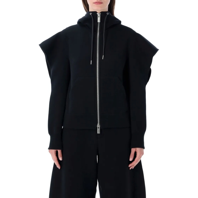 Sacai  Hooded Zip Sweatshirt Black