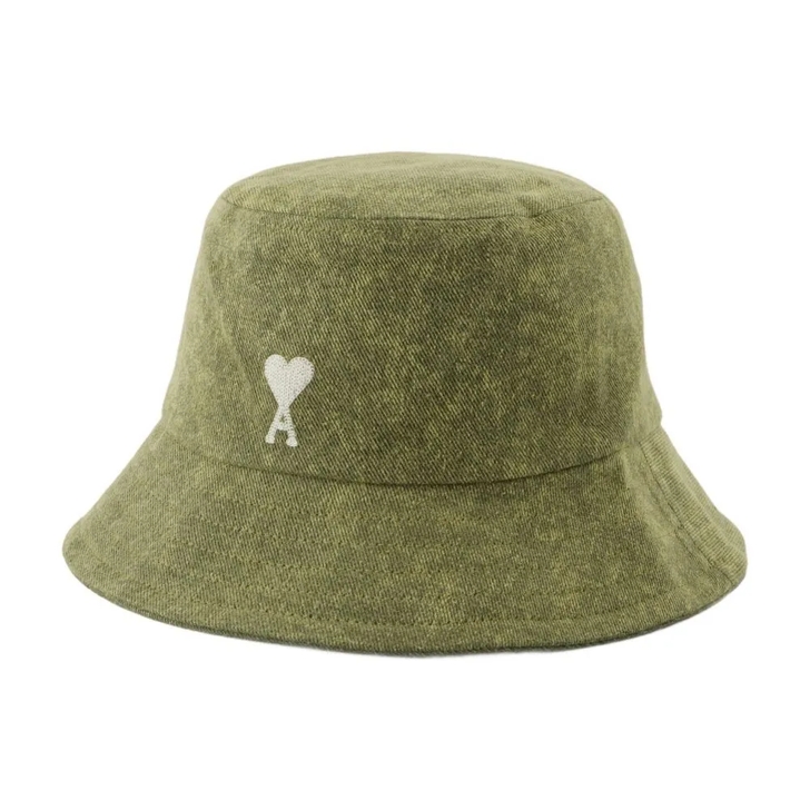 帽子・その他 Adc Embroidery Bucket Hat - AMI Paris - Cotton - Khaki AMI Paris Adc Embroidery Bucket Hat - Cotton - Khaki Green | Hut
