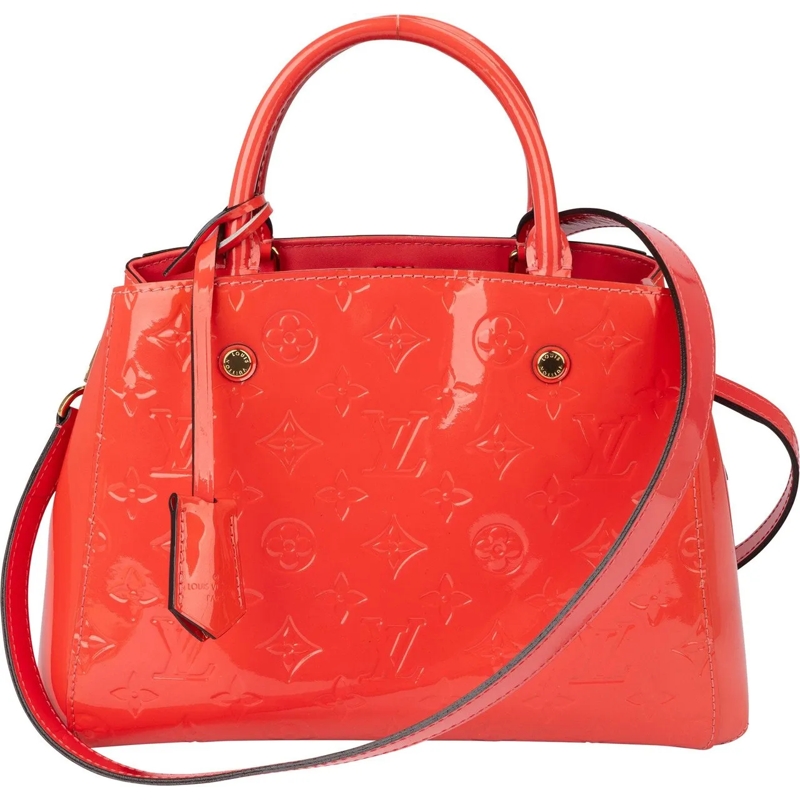Louis Vuitton Tote Louis Vuitton Poppy Vernis Monogram Montaigne BB H rot