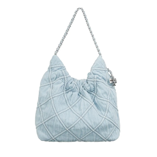 Tory Burch Schultertasche Fleming Denim Mini Hobo Seltzer