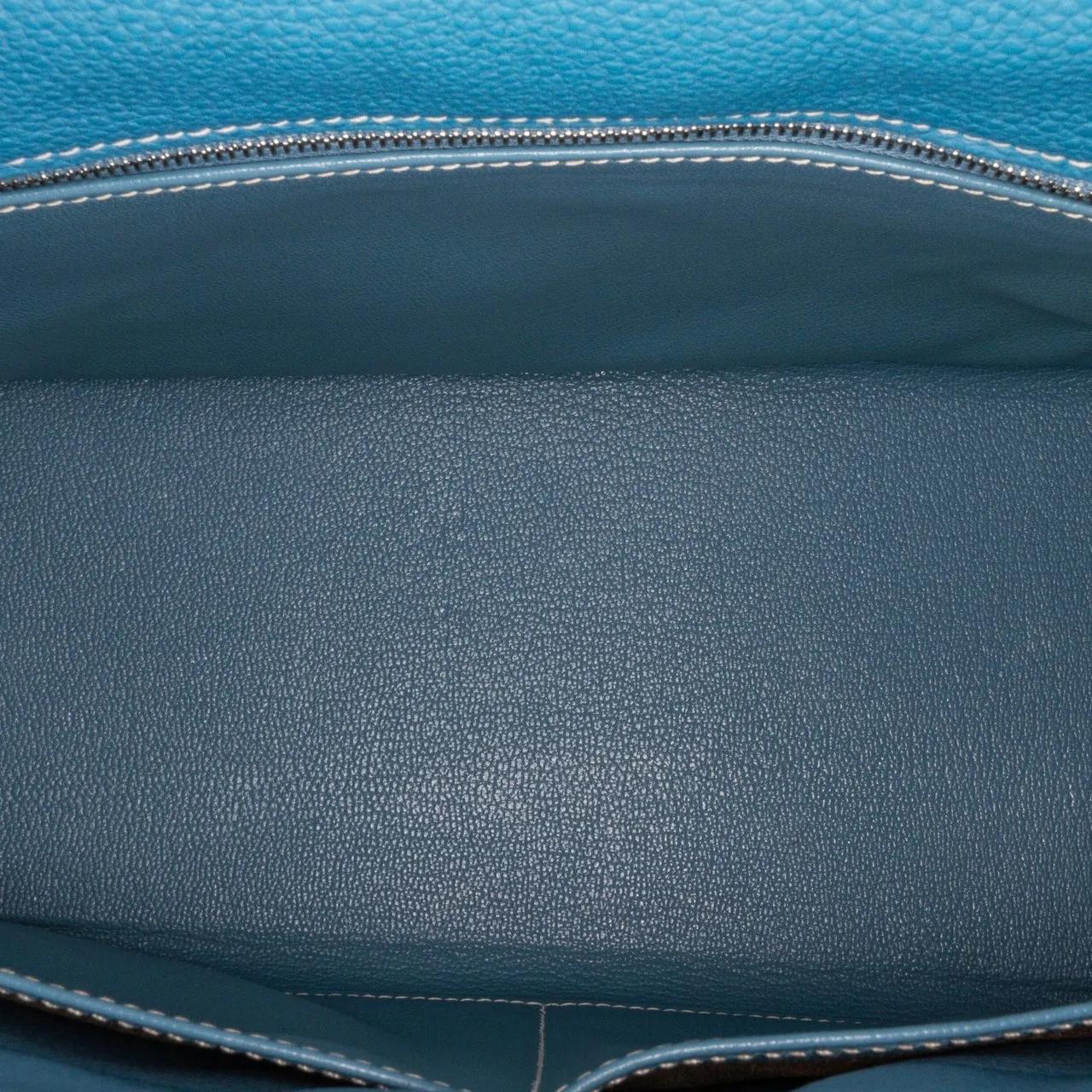 Thumbnail - Hermès Hobo Bags - Togo Kelly Sellier Mou 28 - Gr. unisize - in Blau - für Damen