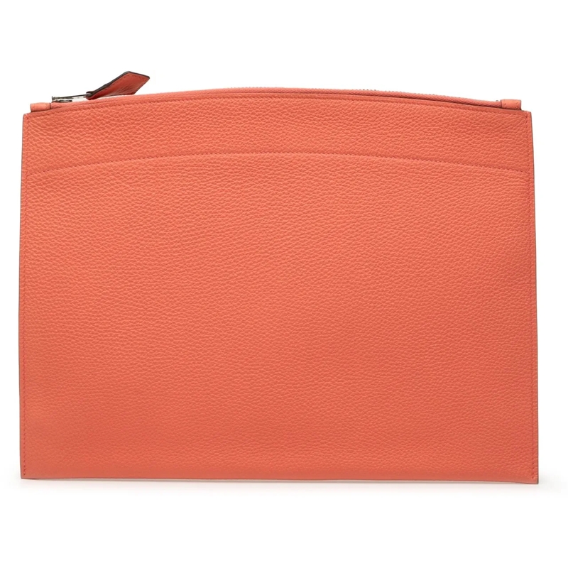 Hermès Clutch Medium Togo Bazar Pouch orange