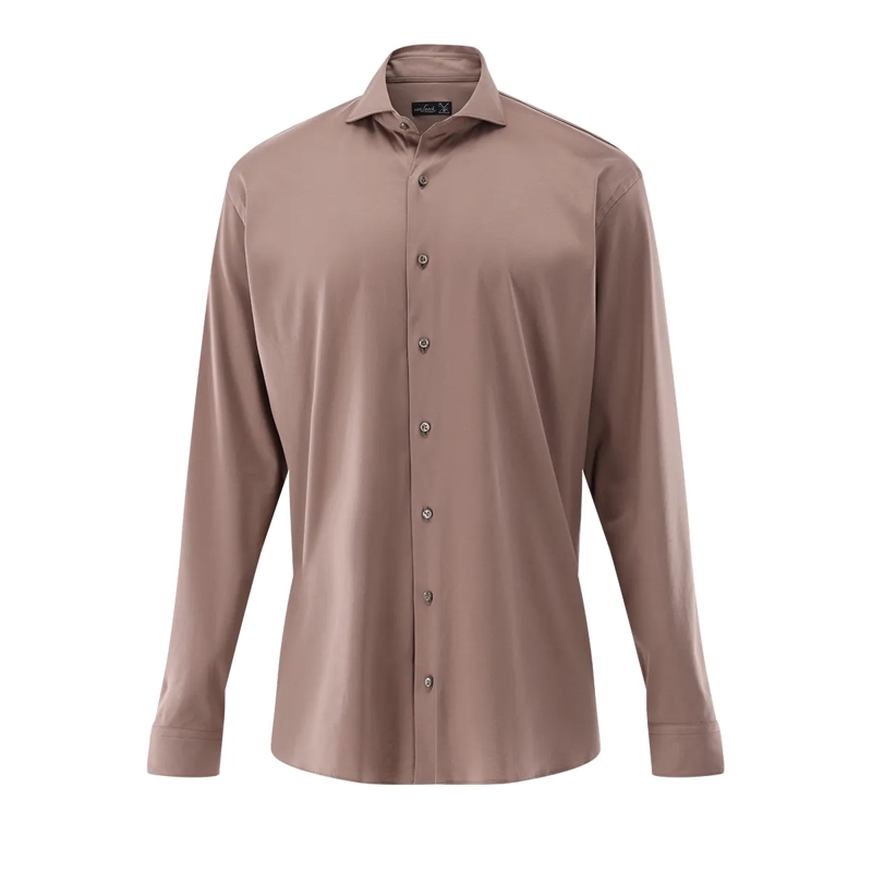 VAN LAACK Hemd Hemd Tailor Fit Uni braun
