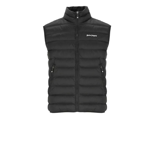 Palm Angels Sleeveless Jacket With Logo Black 