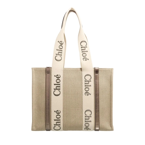 Chloé Tote Woody Tote Bag Shiny Grey