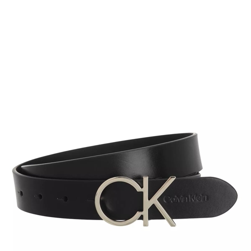 Calvin Klein Re-Lock Logo Belt 30mm Black Cintura in pelle