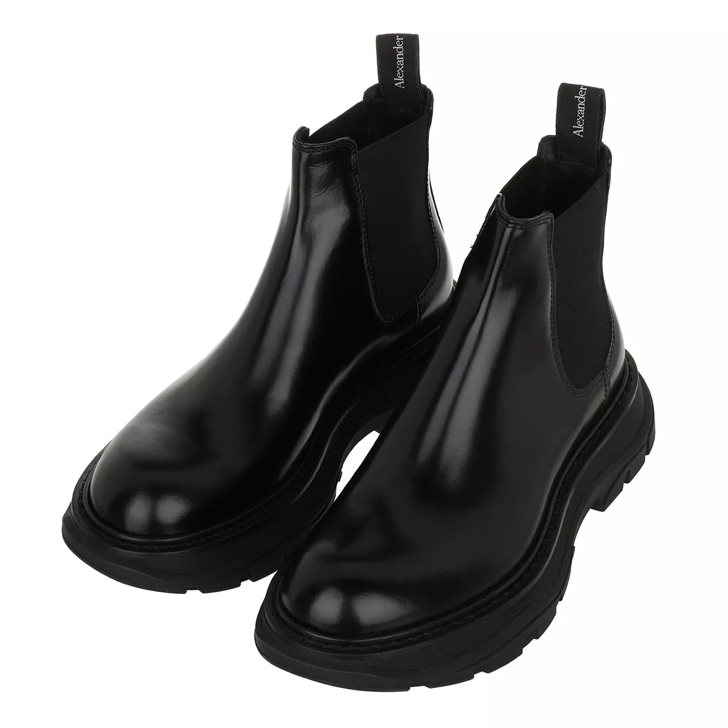 Alexander McQueen Bootie Smooth Leather Black Chelsea Boot