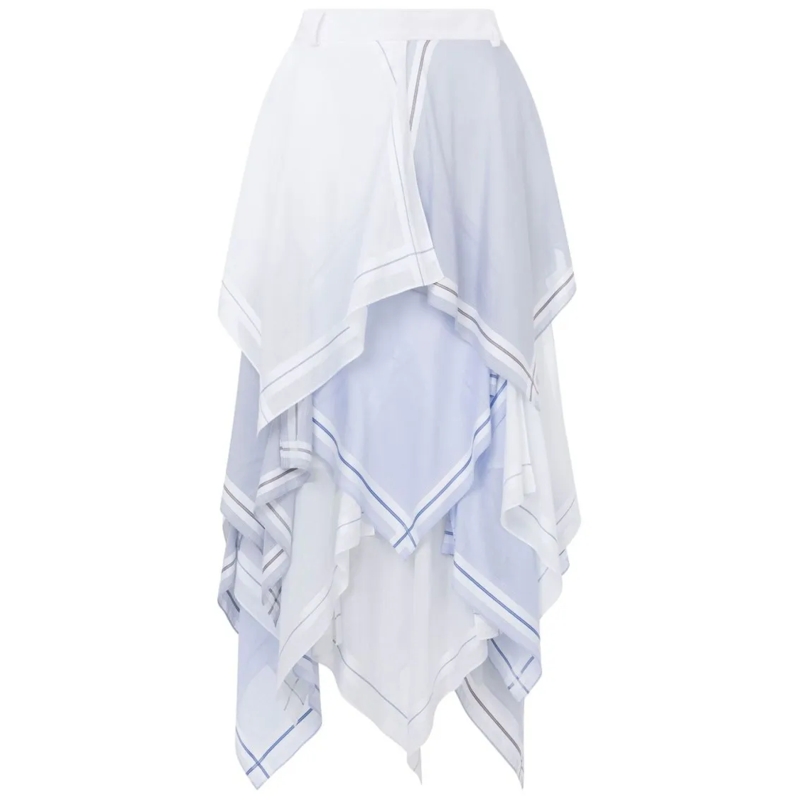 Moschino Midirok Layered White Midi Skirt White