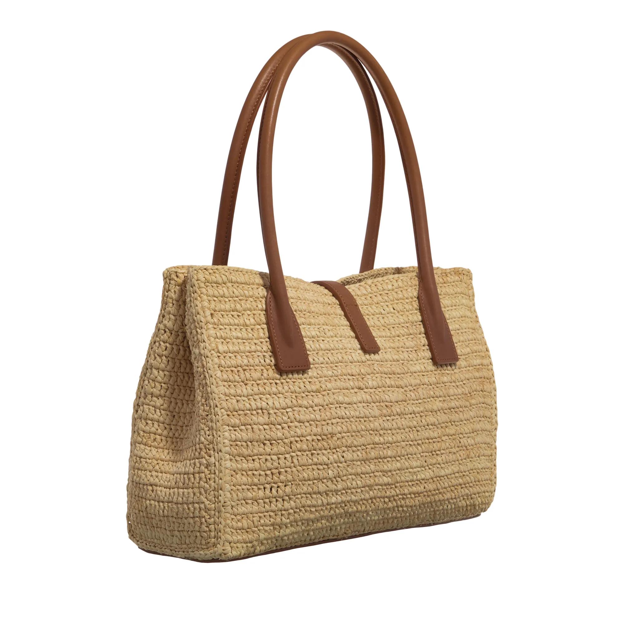 Saint Laurent Totes & shoppers Panier Rectangle Raffia Tote Bag in beige