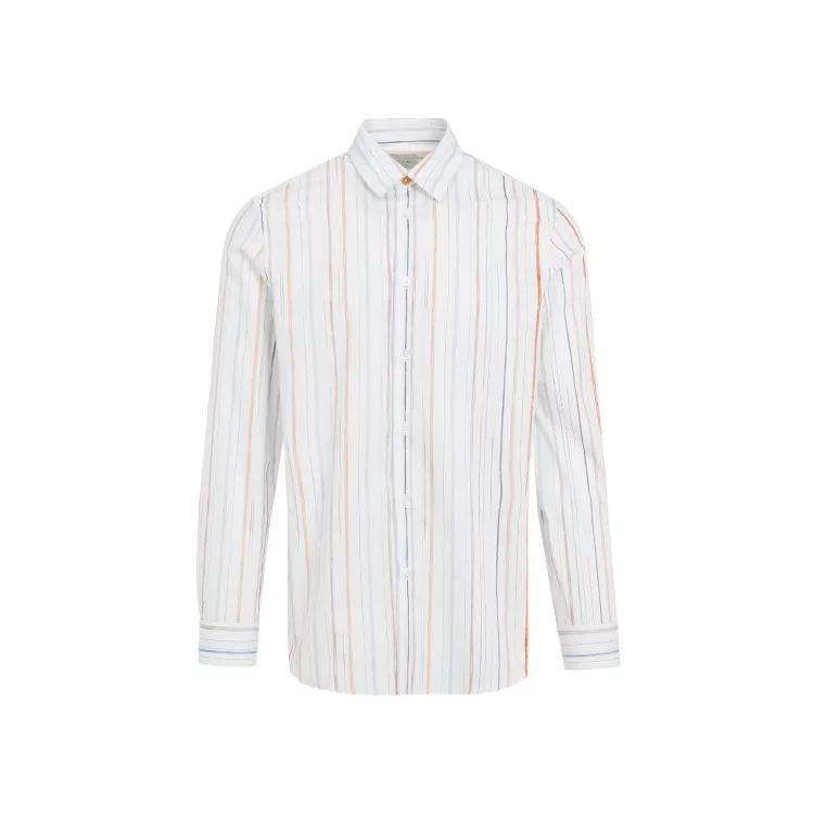 Paul Smith - S/C Regular Fit White Organic Cotton Shirt - Größe S - weiß