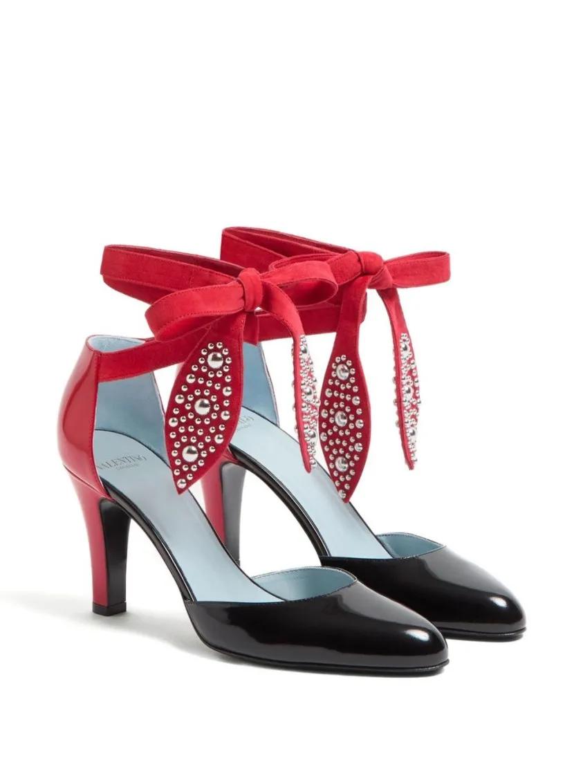 Thumbnail - Valentino Garavani Sandalen - Foliefoliage Sandal With Color-Block Design And Be - Gr. 38,5 (EU) - in Schwarz - für Dame...