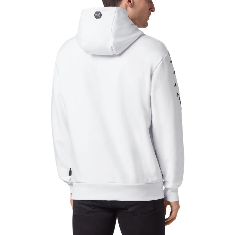 Philipp Plein Top Hoodie Skull&Bones weiss(Image 2)