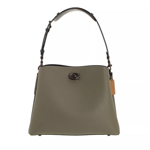 Coach Colorblock Leather Willow Shoulder Bag Green Sac à provisions