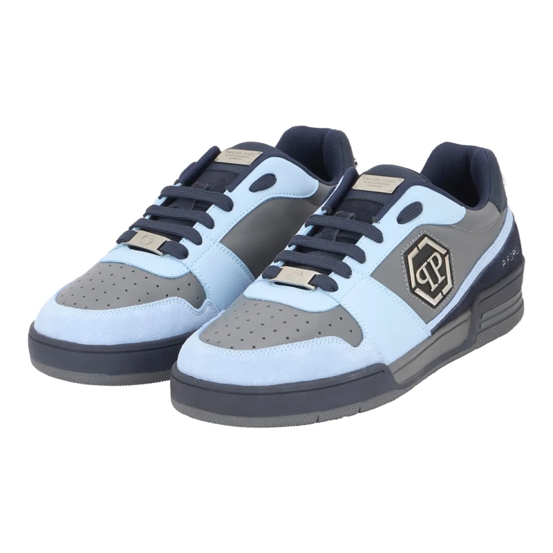 Philipp Plein Low-Top-Sneaker Lo-Top Turnschuhe P-Force 78 blau-silber
