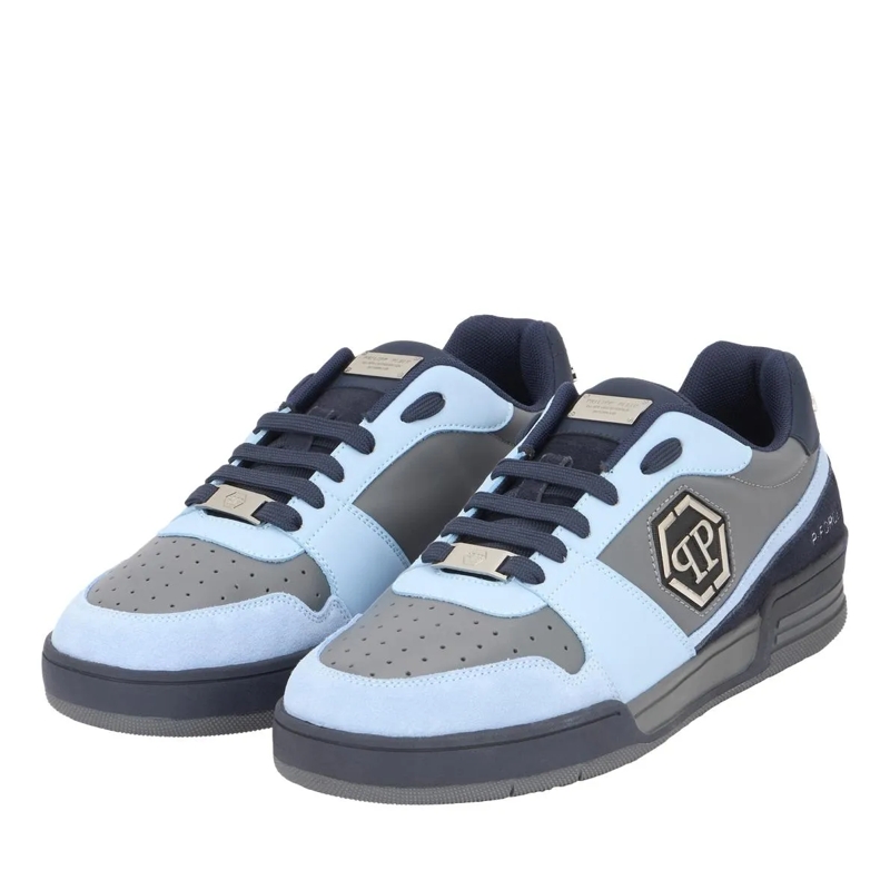 Philipp Plein Low-Top-Sneaker Lo-Top Turnschuhe P-Force 78 blau-silber