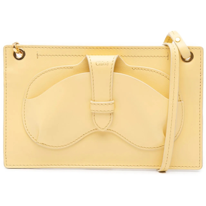 Chloé Sac à bandoulière Leather Harrison Eyeglasses and Phone Pouch Crossb gelb