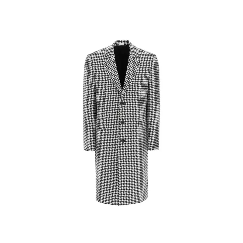 Alexander McQueen  Pied-De-Poule Wool Coat Black