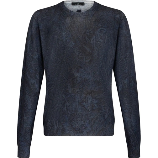 Etro Pull knitted c neck darkblue (navy) blau