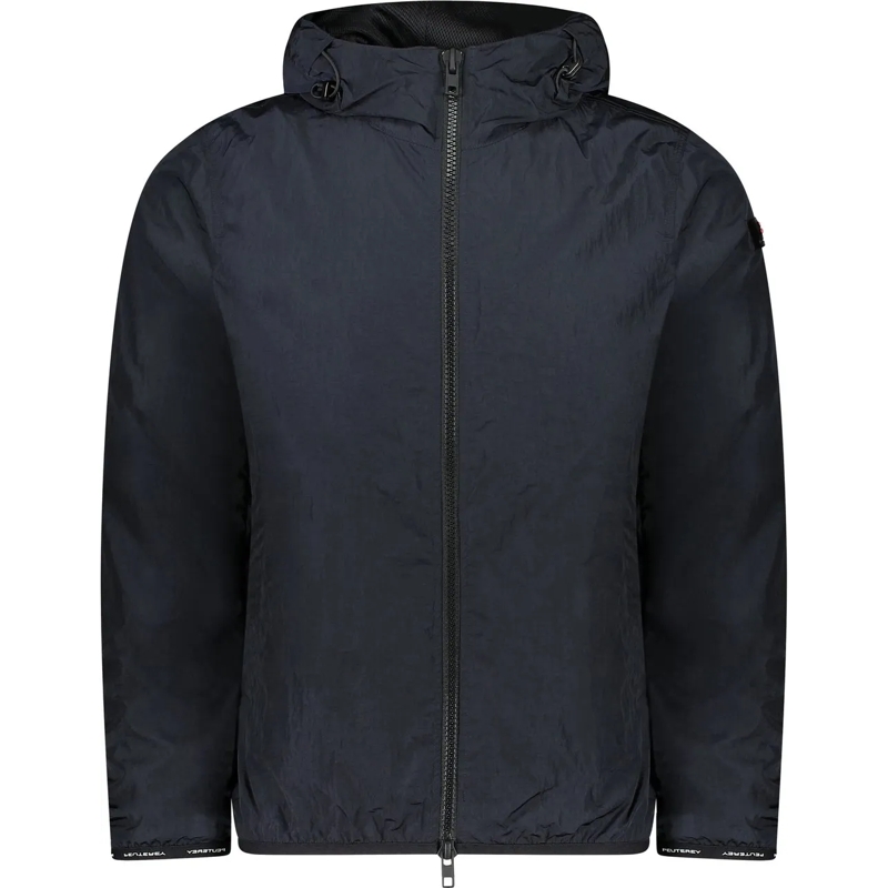 Peuterey Bomberjack Bomber Jacket In Lightweight Nylon Canvas Blue