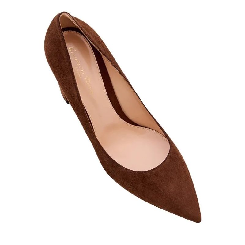 Gianvito Rossi Pumps 85Mm Suede Piper Pump Brown(Image 13)