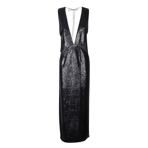 REV Rhinestone-Embellished Dress Black 