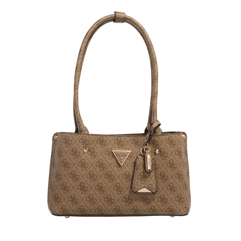Guess Satchel Meridian Shoulder Satchel Latte Logo