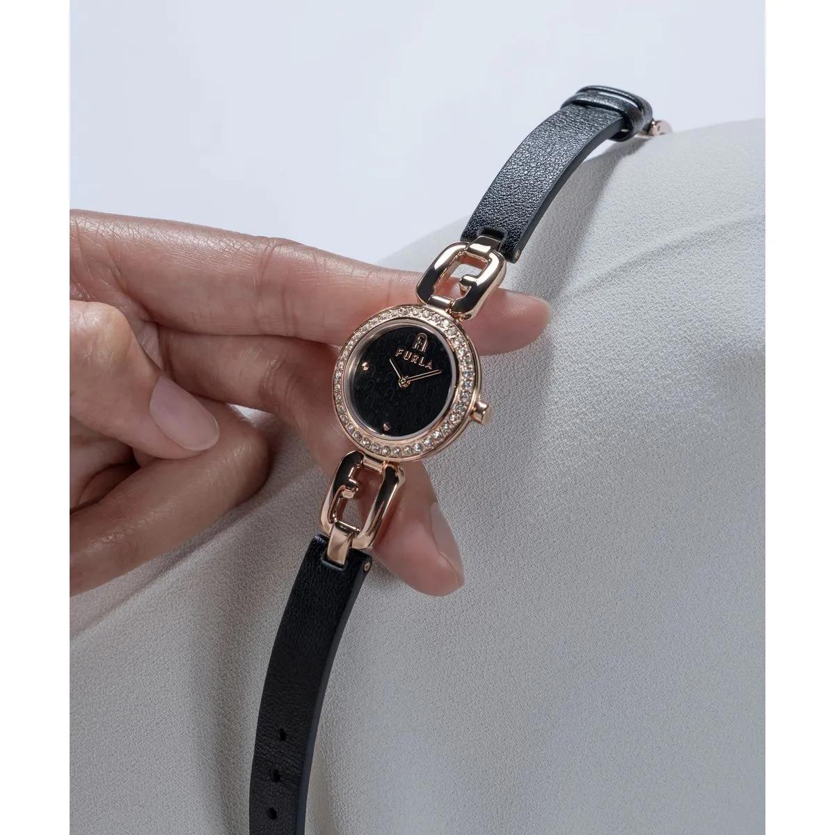 Thumbnail - Furla Uhr - Quarz-Analoguhr Furla Arco Chain - Gr. unisize - in Schwarz - für Damen