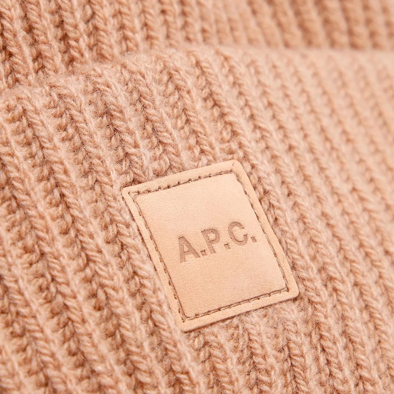 A.P.C. Chapeau en laine Bonnet Michelle Cab Camel(Image 4)