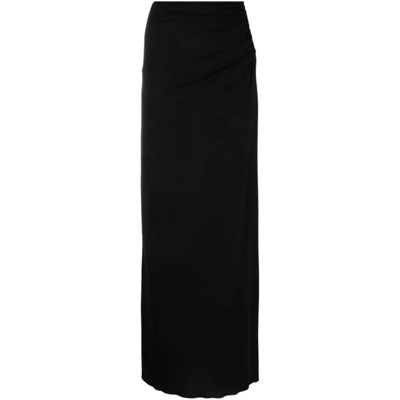 Magda Butrym Midirock Cut-out Maxi Skirt Black schwarz