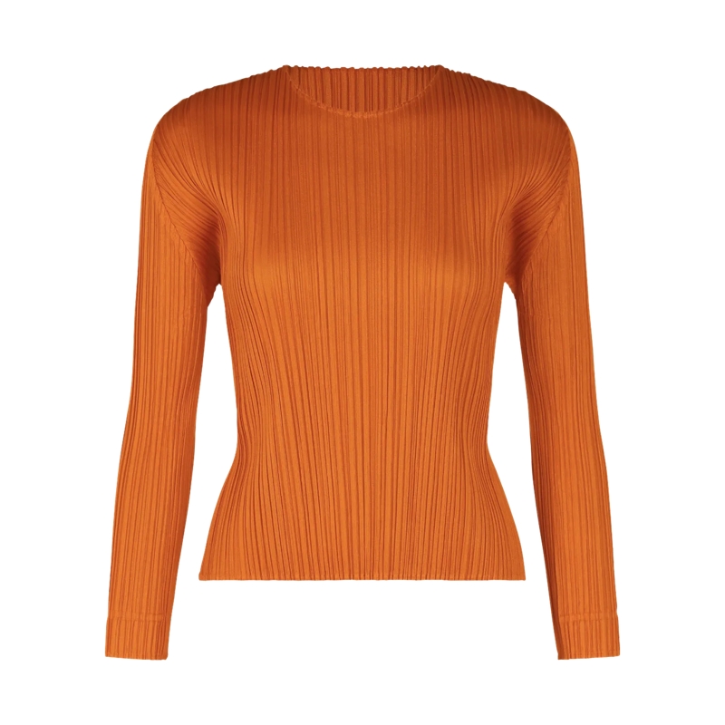 Issey Miyake Bluse Plissiertes Top - Monthly Colors: December 32 ORANGE