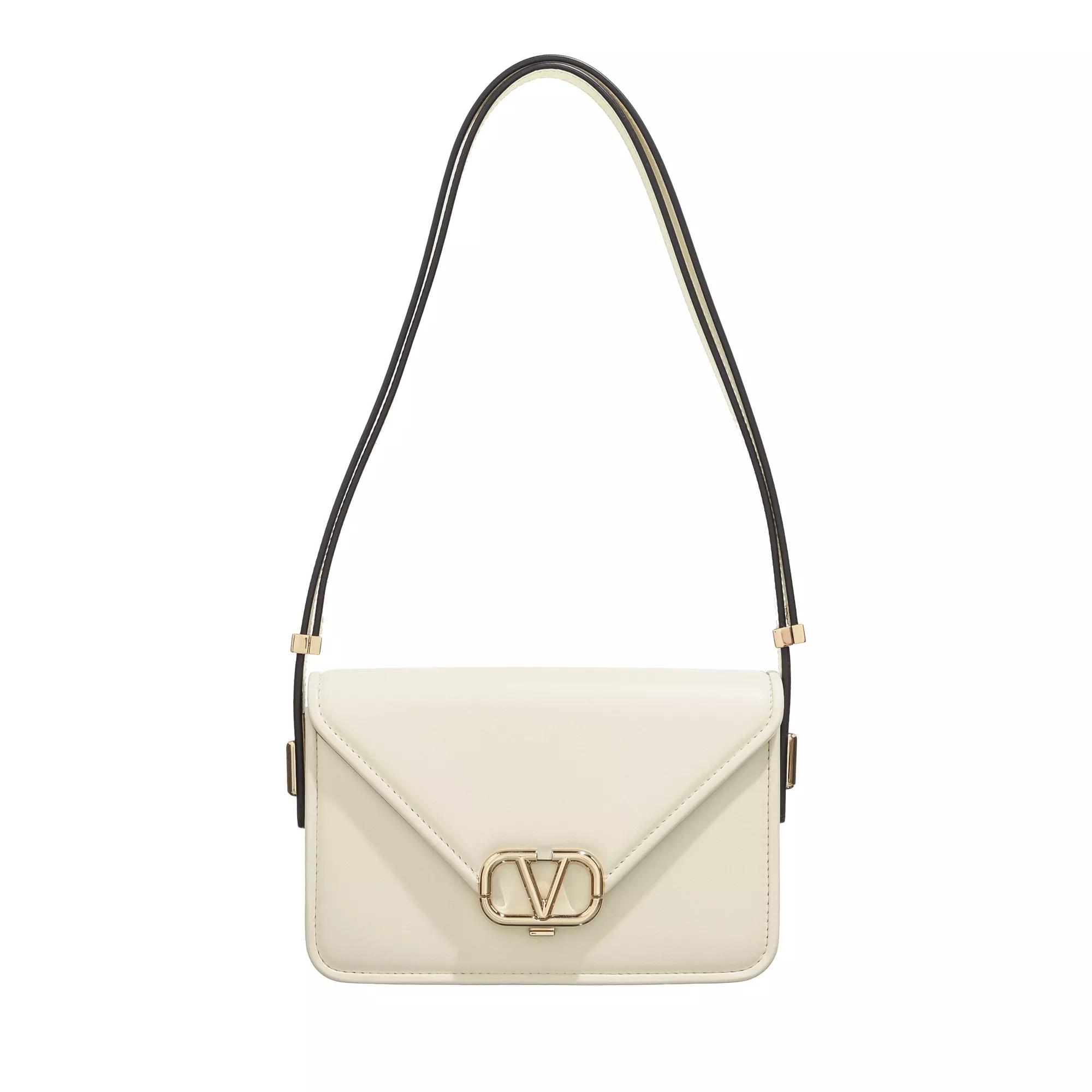 Valentino Garavani Small Shoulder Bag in Cuvertform Ivory Shoulder Bag