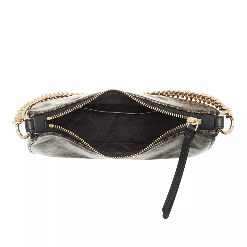 MICHAEL Michael Kors Crossbody Bag Medium Convertible Pouchette Xbody Black Gold(Image 6)