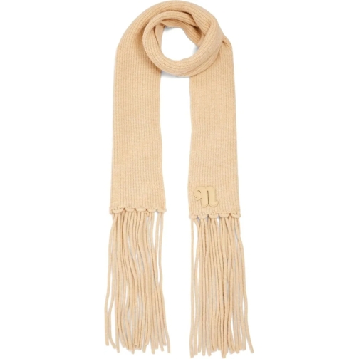 Nanushka  Levi Logo Fluffy Knit Scarf beige