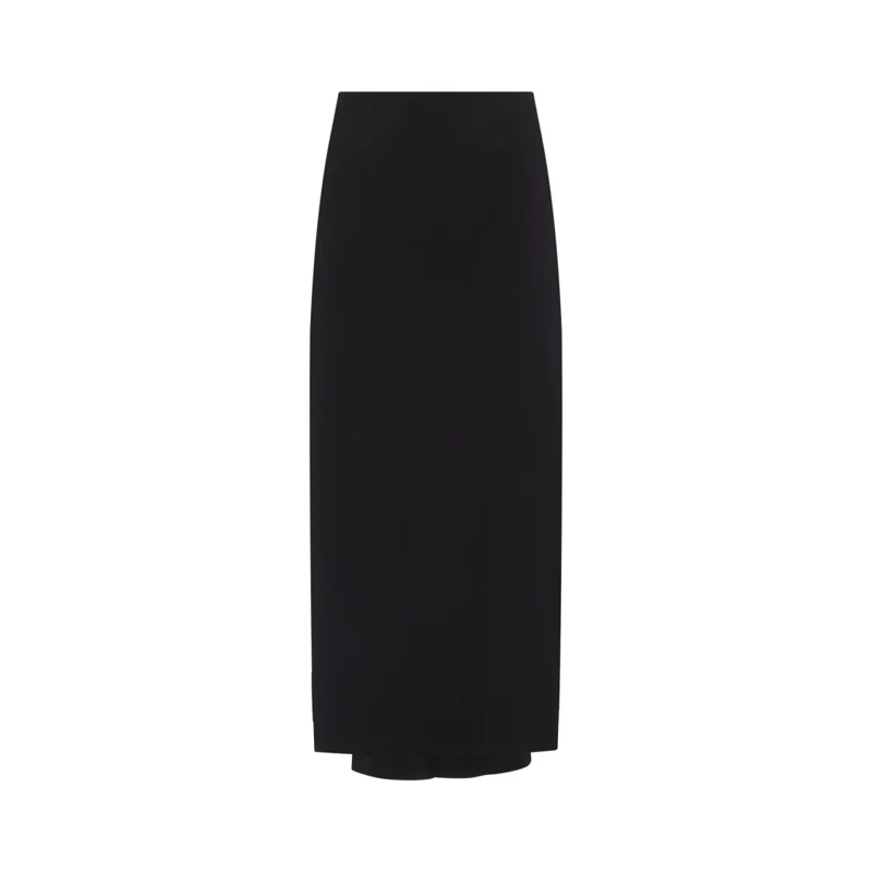 Jacquemus Minijupe Floor-Length Viscose Blend Skirt Black
