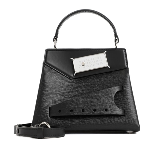 Maison Margiela Sac à bandoulière Snatched Leather Small Handbag Black