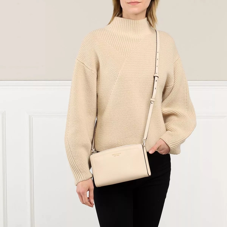 kate spade Knott Pebbled Leather Flap Crossbody Milk Glass