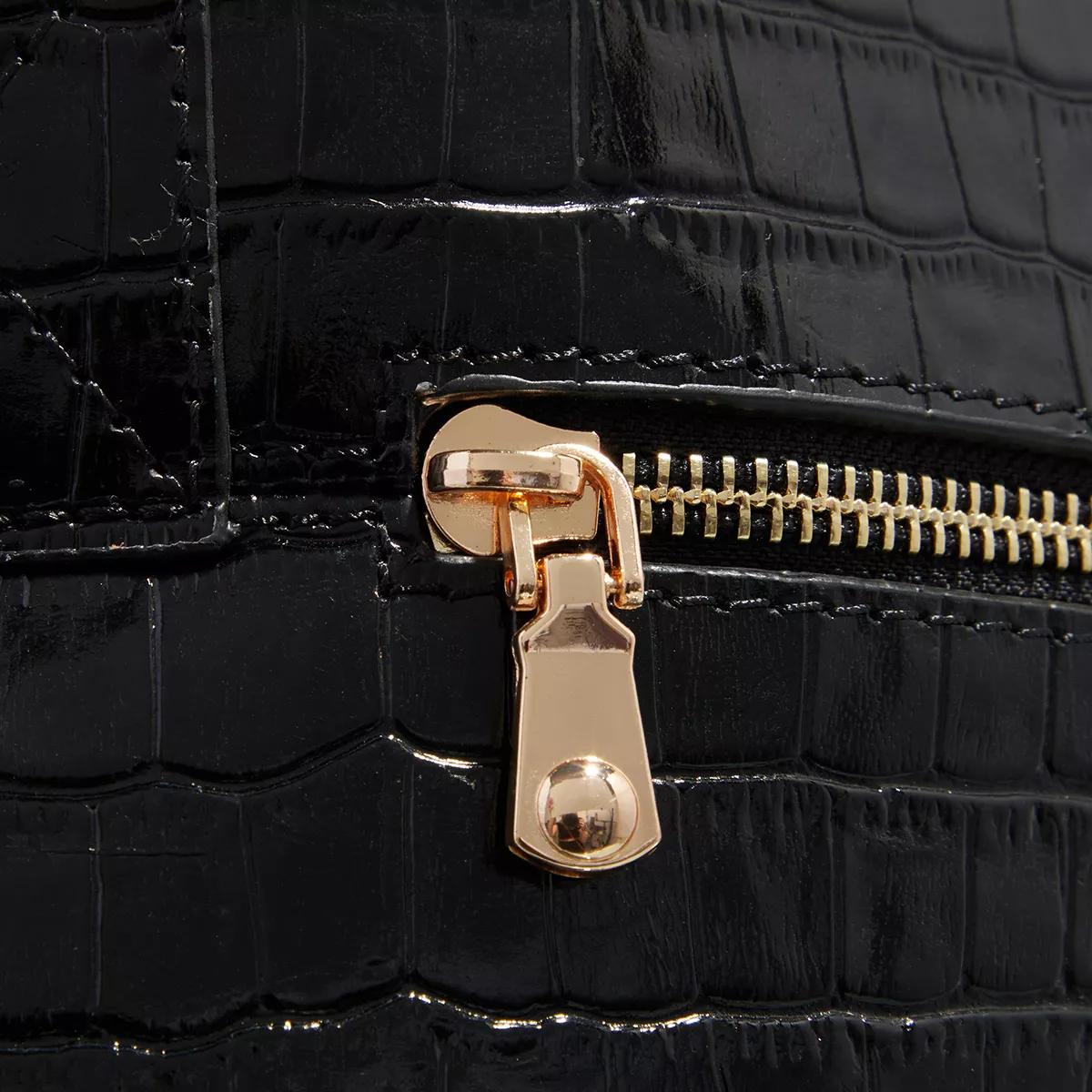 Isabel Bernard Aktetas Honoré Anique croco black calfskin leather handbag in zwart