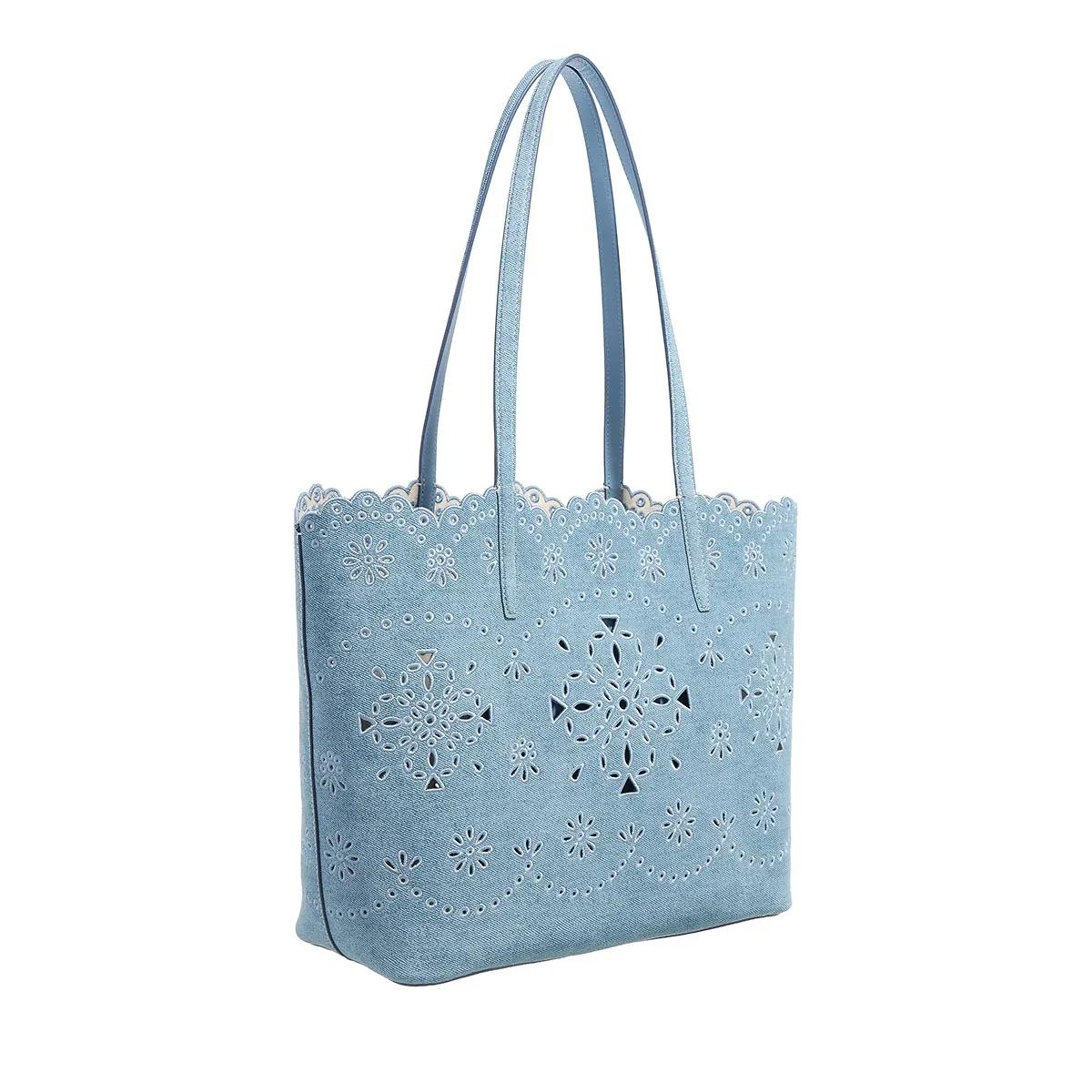 Kate spade new york Shoppers & Totes Do It All Spade Flower Perforated Denim Suede Larg in blauw