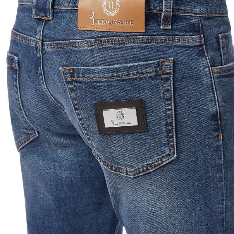 BILLIONAIRE Jeans mit geradem Bein Jeans Regular Fit Statement blau(Image 4)