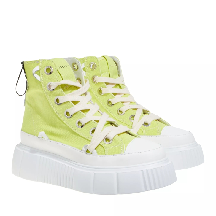 Lime green 2024 high top sneakers