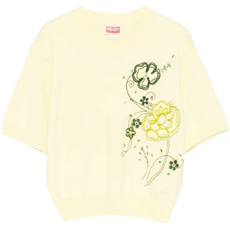 Kenzo T-Shirt Top Vanilla weiß