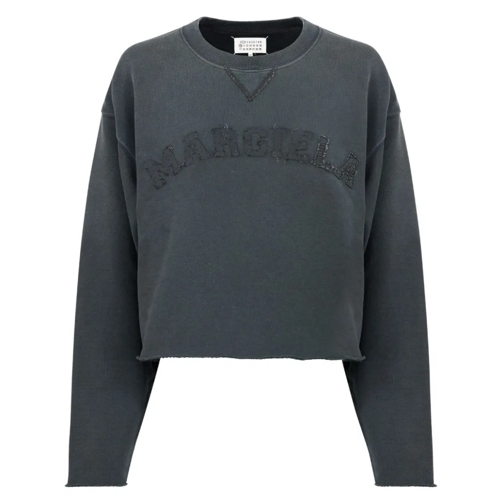 Maison Margiela Shirts Dark Grey Cotton Sweatshirt Grey