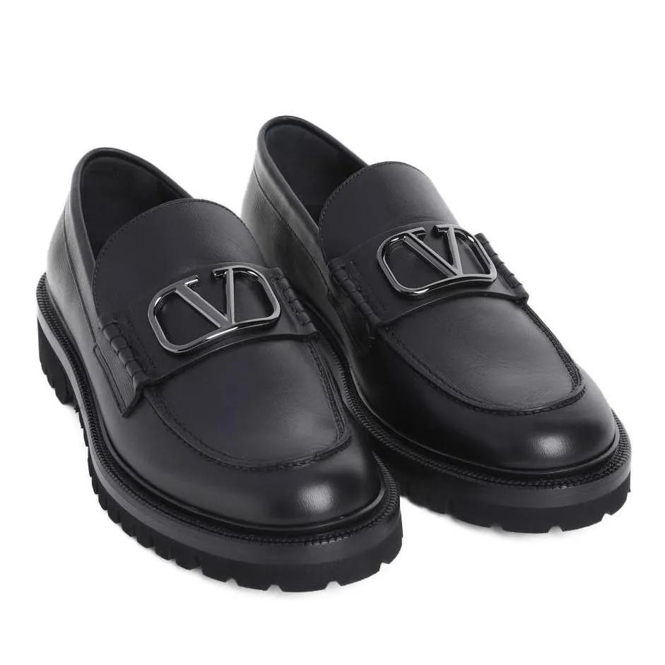 VALENTINO Loafers & Ballerinas - Calf Leather Loafers - Gr. 41 (EU) - in Schwarz - für Damen