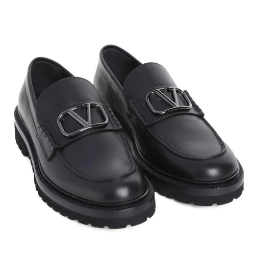 Valentino Calf Leather Loafers Black Loafer