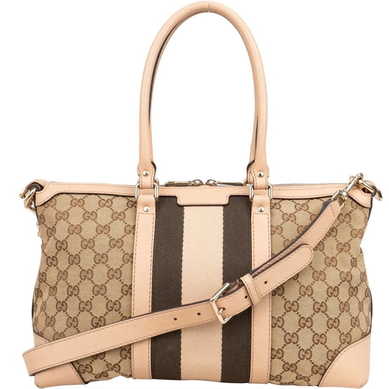 Gucci Tote Gucci GG Monogram Boston Handbag braun
