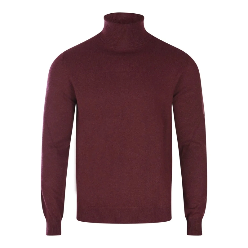 Malo Trui Dark Red Cashmere Knitwear Burgundy
